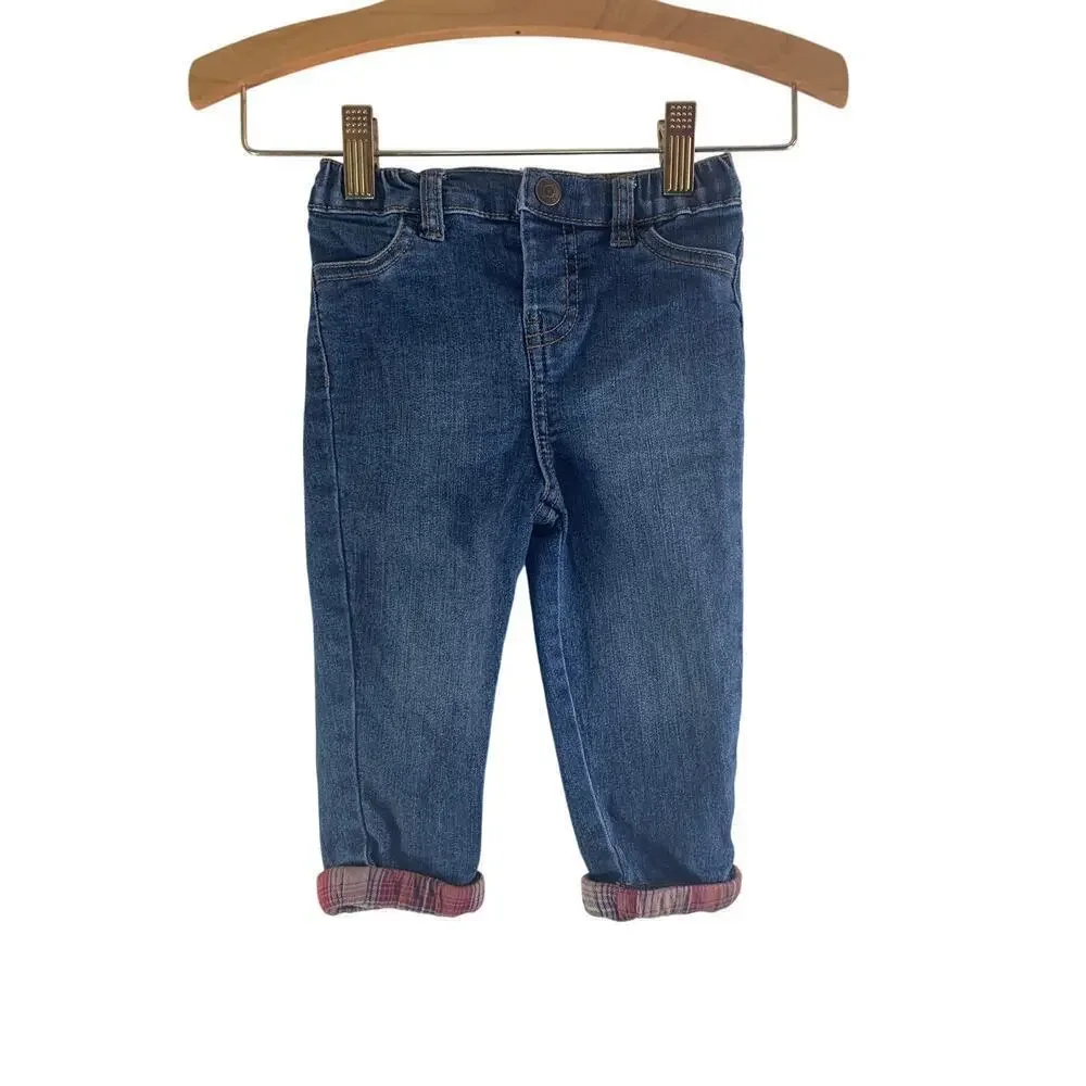 OSHKOSH B’GOSH Boy’s 2 Piece Long Sleeve Onesie and Jean Set / Size: 12 Months